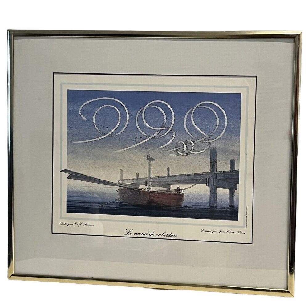 Jean Olivier Heron Framed Wall Art Le Noeud De Cabestan Nautical Boat Rope Knots